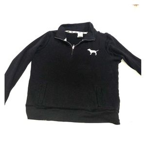 Zip-up black long sleeve shirt
